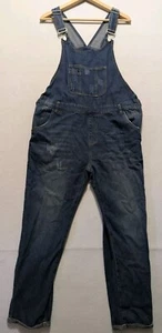 The Rockn Rev Women's Size 10 Overalls Bib Blue Denim Dungarees/Pockets - Picture 1 of 7