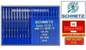 SCHMETZ DPX5 NM:110 SIZE:18 INDUSTRIAL SEWING MACHINE REGULAR POINT NEEDLES - Picture 1 of 5