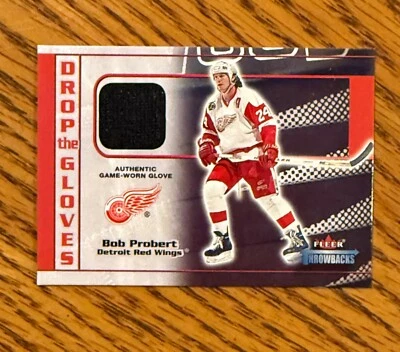Bob Probert 2002-03 Fleer Throwbacks Drop the Gloves #/200 - DETROIT RED WINGS - Image 1 of 2