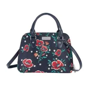 Signare Tapestry Frida Kahlo Poppy in Black Convertible Bag Top-Handle Bag - Picture 1 of 6