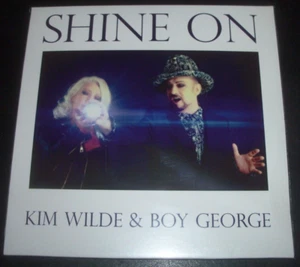Kim Wilde & Boy George – Shine On Limited Edition, Blue Marble Vinyl 7" - Picture 1 of 4