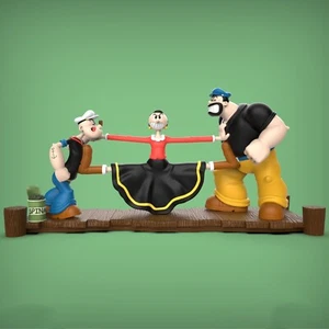 Hand Painted  Popeye, Oliv And Brutos 3d Printed Figure Hand Made Statue - Picture 1 of 2