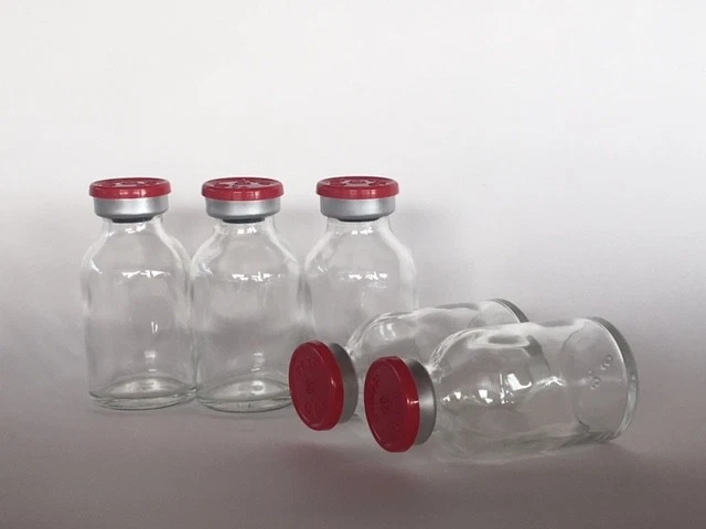 (5) Sealed Sterile 20mL Glass Vials FLIP TOP EZ OFF  - Image 1 of 1