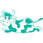 Cute Cartoon Cow v3 Wall Sticker Decal Animal Kids Nursery Farm Bedroom
