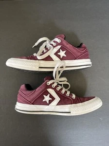 Converse Courtlandt Ox Youth Size 1 Skateboard Shoes Maroon Burgundy - Picture 1 of 7
