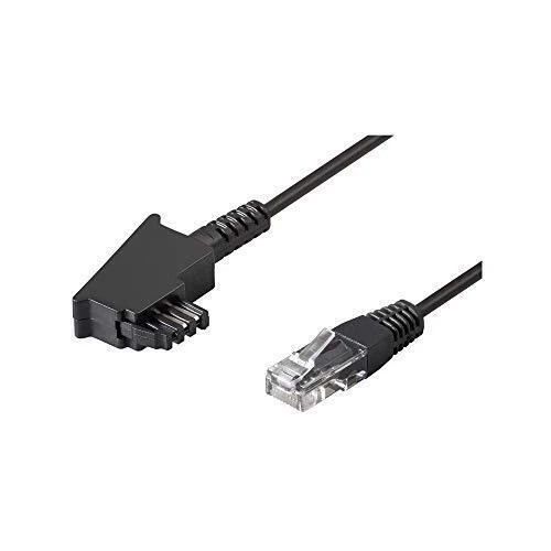 Goobay 51236 TAE-F (M) - RJ-45 (M) 15 m Telefonkabel - Schwarz