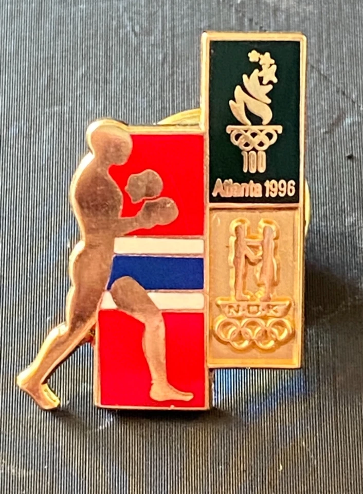 ATLANTA 1996 - DATED NORWAY BOXING NOC TEAM PIN  - Image 1 of 1