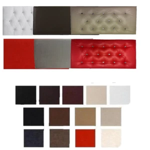 HeadBoard Crushed velvet/ Leather diamond Square 3FT single Divan Bed Best - Picture 1 of 5