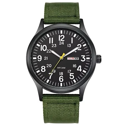 🟢 - Orologio Field Watch Quarzo Giapponese Uomo TPW K7101 Militare Nylon Verde - Image 1 of 4