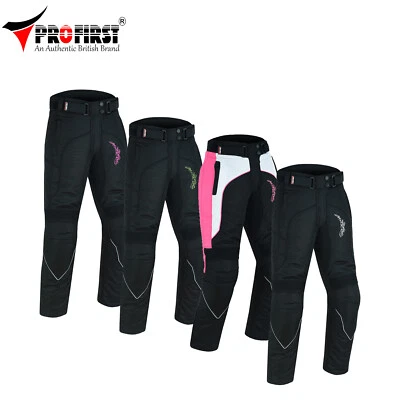 Women Motorbike Motorcycle Waterproof Ladies Armoured Trousers Textile Pants - Image 1 of 2