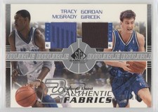 2003 SP Game Used Authentic Fabrics Dual /100 Tracy McGrady Gordan Giricek HOF
