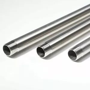 Edelstahl Rohr ½ Zoll V2A Gewinderohr Wasserrohr Rohrnippel Innengewinde - Bild 1 von 23