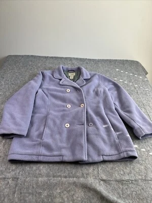 Abrigo Chaqueta LL BEAN Vintage Para Mujer Botón Frontal Mezcla Polar Talla L púrpura Foto 1 de 4