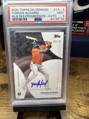 2020 Topps On Demand Rookie Progression Black #1A-A Yordan Alvarez /99 PSA 9 RC - Image 1 of 2