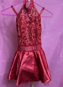 A Wish Come True 21725 Good Times Back Dance Costume Size MC Intermediate Red - Picture 1 of 11