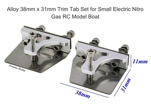 Alloy Large / Medium / Small Trim tab Set for RC Model boat - Picture 1 of 7