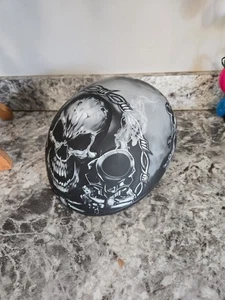 NEW Daytona Skull Cap Gun Smoke Half Helmet XL sz Motorcycle Biker Helmet  DOT - Foto 1 di 9