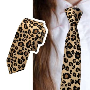 Classical Leopard Pattern Men s Tie for Office and Casual Gatherings Neck Tie - Picture 1 of 12