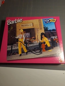 1999 Vintage Firefighter Barbie Puzzle Sealed Brand New 100 Pieces - Picture 1 of 5