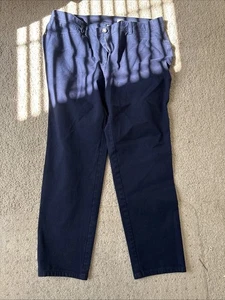 CHICO'S Dark Wash SO SLIMMING GIRLFRIEND SLIM LEG ANKLE Jeans Sz 2 Reg - Picture 1 of 2