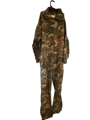 Vintage Game Winner Camouflage Coveralls Men's Large Jumpsuit Military Camo - Image 1 of 4