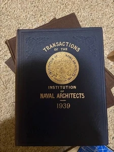 Transactions of the Institution of Naval Architects, 1939, UK, VG - Picture 1 of 4