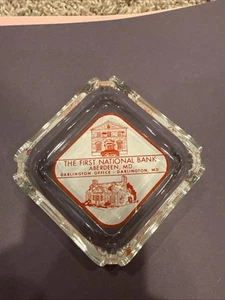 RARE vintage FIRST NATIONAL BANK Ashtray - Aberdeen, Maryland - Darlington - Picture 1 of 10