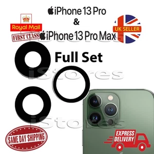 iPhone 13 Pro & 13 Pro Max ricambio obiettivo fotocamera posteriore VETRO con adesivo - Foto 1 di 2