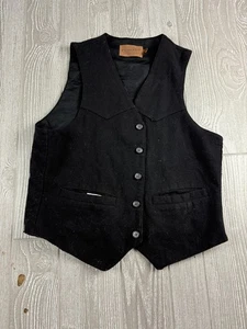 Pendleton Wool Vest Embroidered Mens Size Small Buttons - Picture 1 of 9