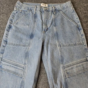 Jeans cargo Agolde Cooper taglia 28 lavaggio leggero vita alta misto cotone biologico  - Foto 1 di 9