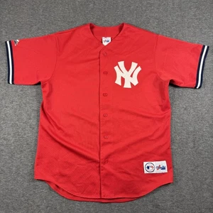 Camiseta de colección de los Yankees de Nueva York para hombre grande roja MLB béisbol majestuosa camisa de los años 90 - Imagen 1 de 9