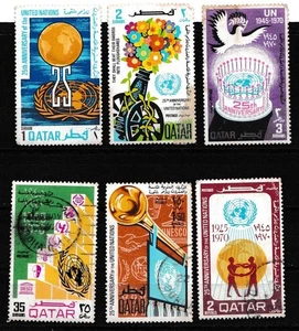 Katar 1970 United Nations Set SG337-342 gebraucht. - Bild 1 von 2