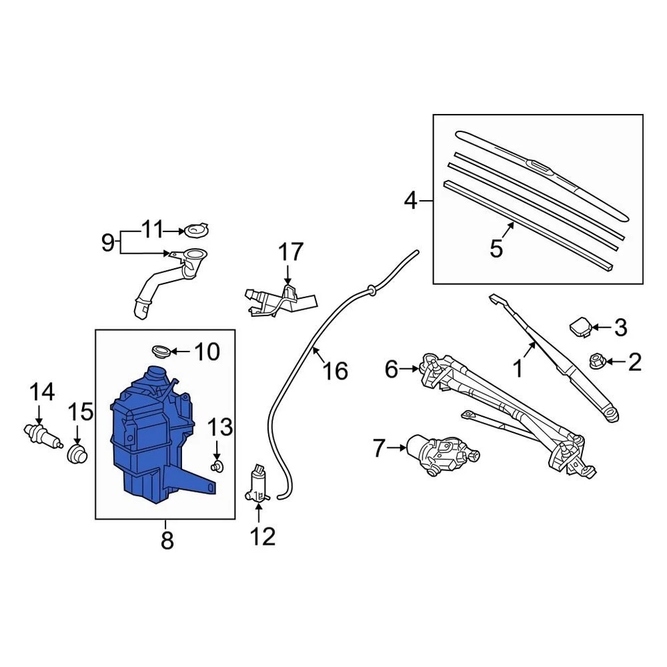For Lexus ES250 2021-2025 Lexus 8531506230 Washer Fluid Reservoir Foto 1 de 1