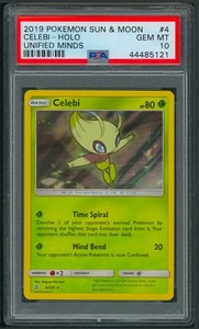 Pokémon Sun And Moon Unified Minds Celebi Holo 4/236 PSA 10 POP 31 - Picture 1 of 2
