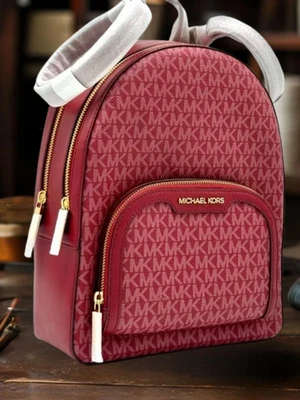 Michael Kors Jaycee Dama Niñas Mediana Moda Escuela Mochila Bolso Cartera Cereza Foto 1 de 4