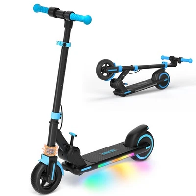 Kinderroller Für Kinder 6-14 Jahren Elektroroller 150W Blau E Scooter mit LED - Bild 1 von 4