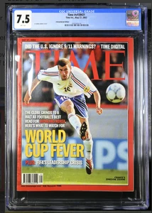 Zinedine Zidane France Soccer Star World Cup Fever 2002 TIME MAGAZINE CGC 7.5 - Picture 1 of 3