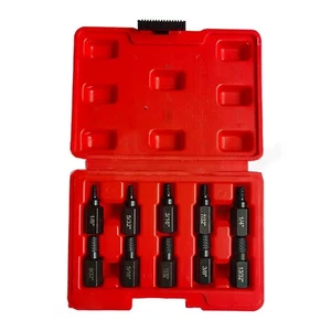 Set Estrattore Viti 10 Pezzi per Rimozione Rapida Viti Danneggiate Bulloni e Dad - Foto 1 di 24