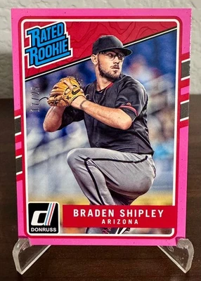 Panini Chronicles Donruss 2017 clasificación novato Braden Shipley Pink Border/25 (RC) Foto 1 de 2
