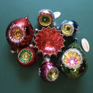 Midwest CBK Vidrio Estilo Vintage Navidad Adornos Reflector Lágrima Gota Sangría - Imagen 1 de 11