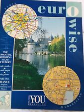 Vintage Eurowise Map/Guide 1992 PARIS & Marseille You Magazine France Route Map