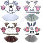 2024 NEW Animal Set Costume Dress Up Party Bowtie Tail Ears Baby Kids Adults