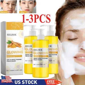 1-3PCS Turmeric Facial Cleanser, Turmeric Facial Wash, Turmeric Foaming Cleanser - Picture 1 of 12