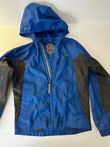 SIERRA DESIGNS blue hooded microlight Rain Jacket Youth S - Picture 1 of 4
