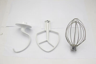 WFYB K5AB Beater K5AWW Whisk K5ADH Hook for 5QT Bowl Kitchenaid Mixer