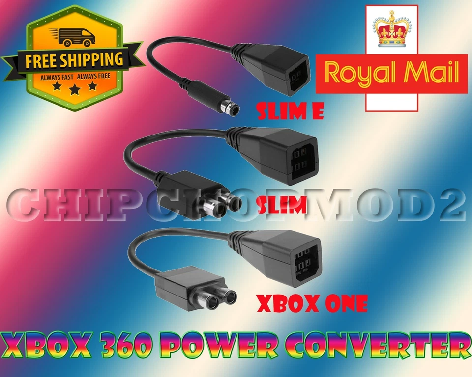 XBOX 360 POWER SUPPLY CONVERTOR CABLE PHAT TO SLIM XBOX ONE **GENUINE UK STOCK** - Image 1 of 1