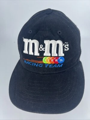M&M’s RACING TEAM, MB2 MOTORSPORTS NASCAR Black CREW Baseball Cap Hat Vintage - Image 1 of 4