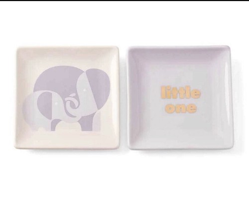 Kate Spade Lenox Porcelain Sweet Little One Boxed Set of 2 elephant baby NWT