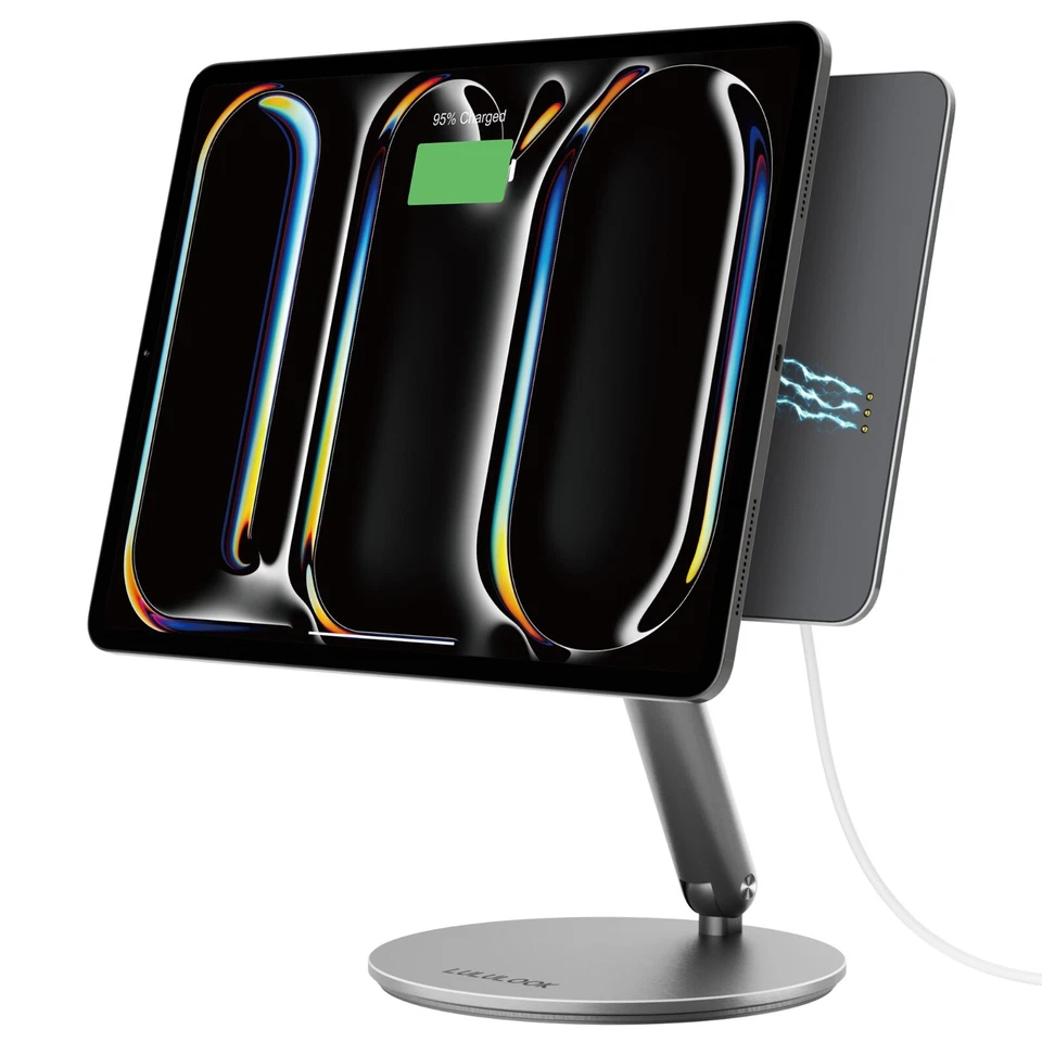 360 Rotating Foldable Magnetic Wireless Charging Stand For iPad Pro M4 13/12.9 - Image 1 of 4