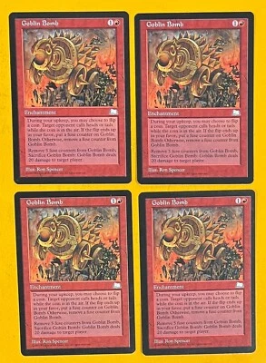 MTG GOBLIN BOMB (x4) Weatherlight (OldManMTG 010-368) - Image 1 of 3